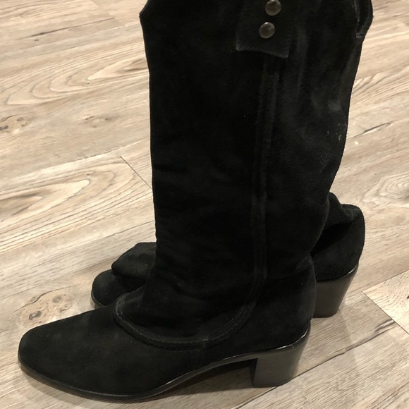 Vaneli black suede boots. Size 8 1/2. - Picture 1 of 5